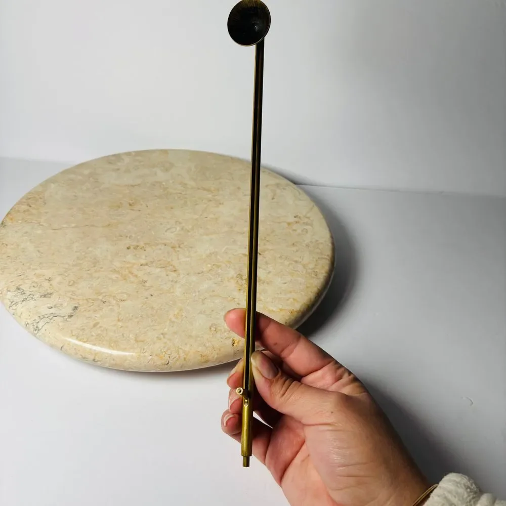 Vintage 12" Brass Candle Snuffer‎ Extinguisher Bell Shaped MCM Retro - Picture 7 of 7